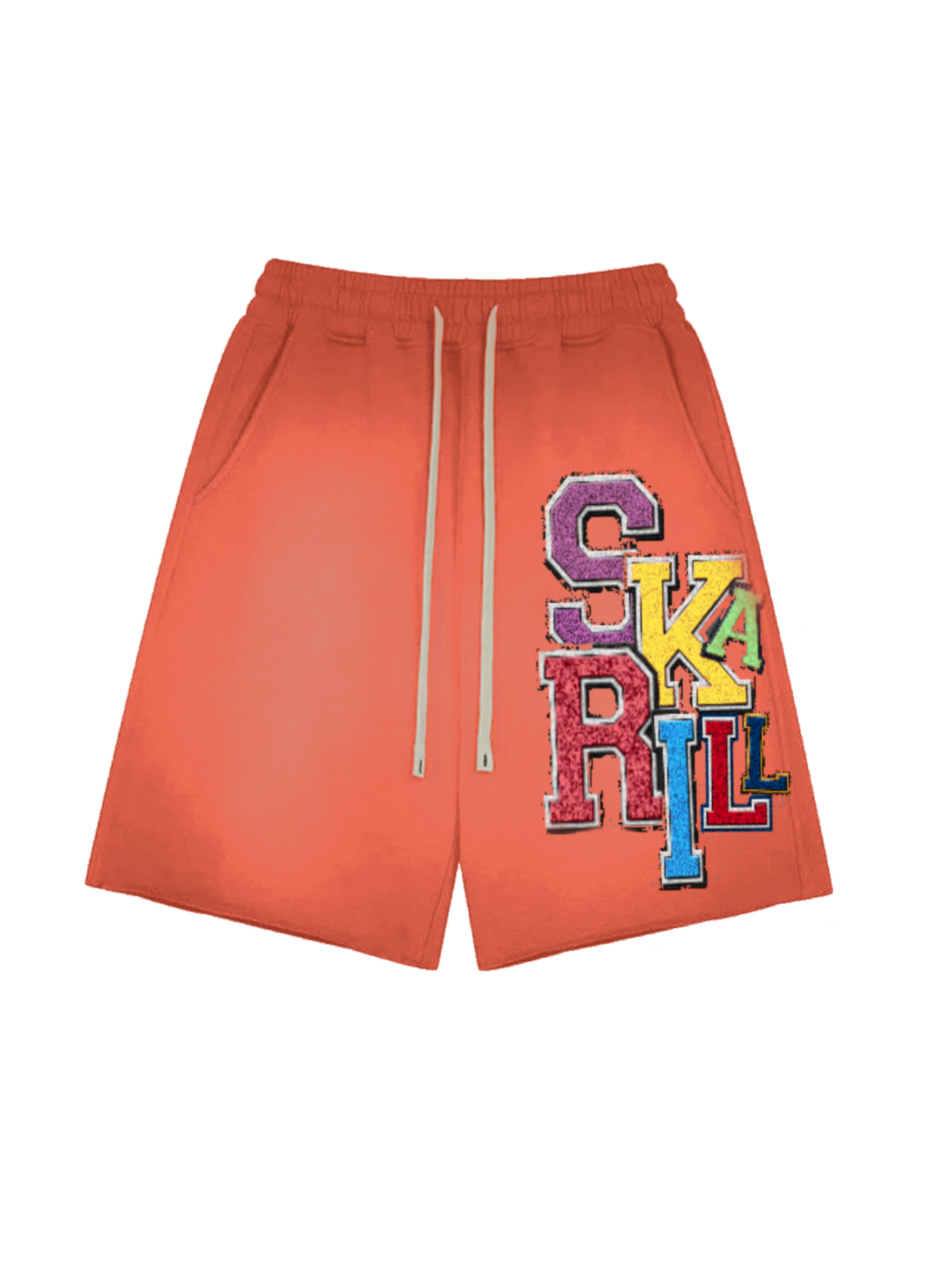 Coral Patchwork Shorts